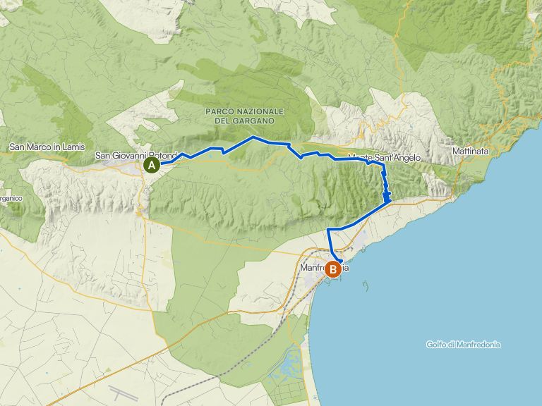Tappa MSA 15 - Da San Giovanni Rotondo a Mte Sant'Angelo a Manfredonia ...